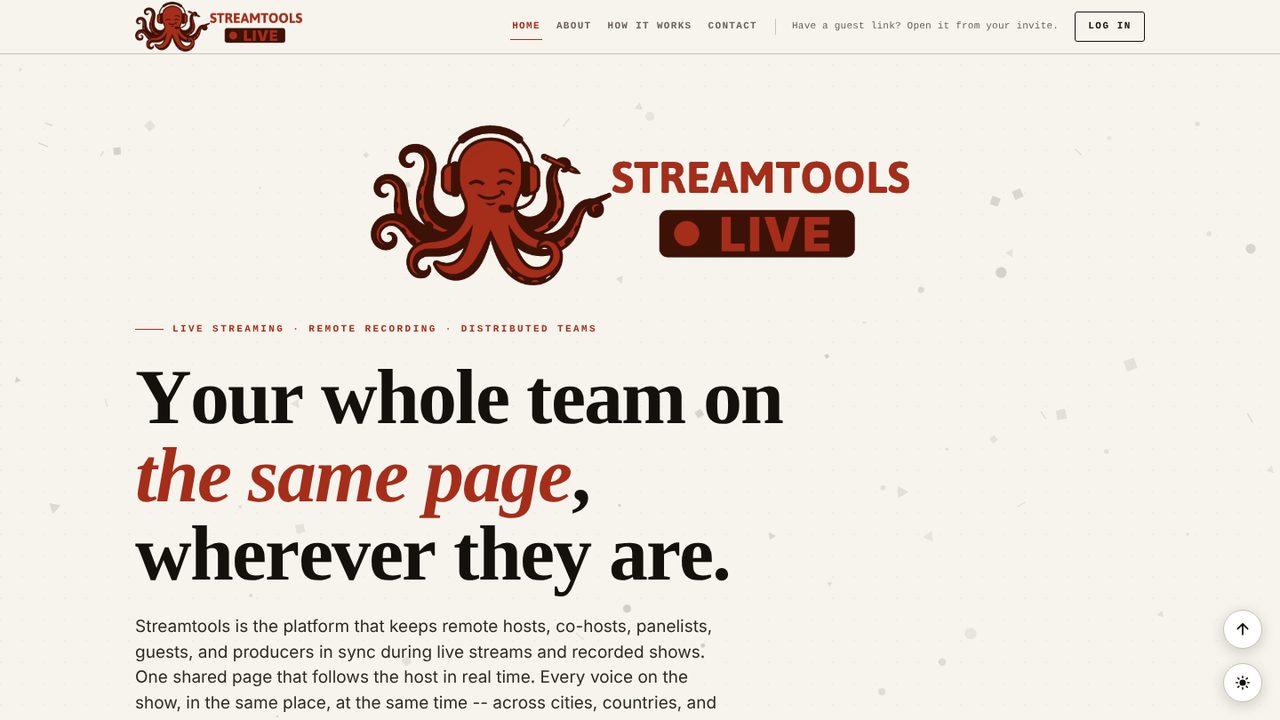 Streamtools Live website